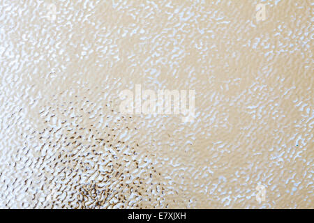 Frost abstract pattern on window glass background, winter texture Stock Photo