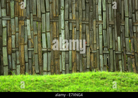 Old bamboo fence Stock Photo