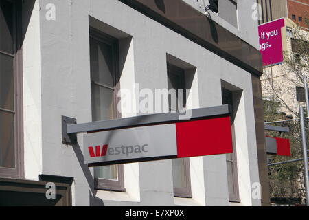 branch of australia's westpac bank in chinatown,sydney,australia Stock Photo