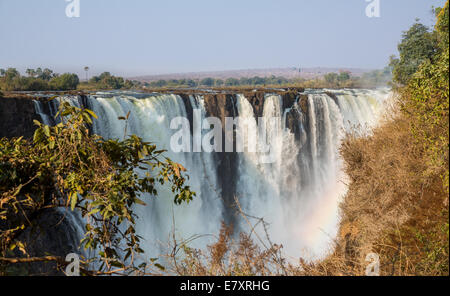 Fast shutter speed Victoria Falls view Stock Photo