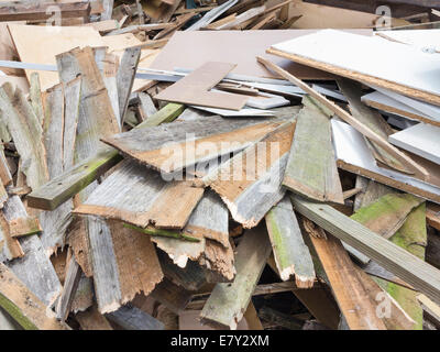 Local authority public recycling facility for waste wood, UK Stock Photo