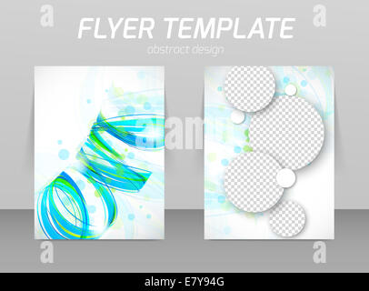 Flyer back and front design template Stock Photo