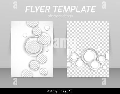 Flyer back and front design template Stock Photo