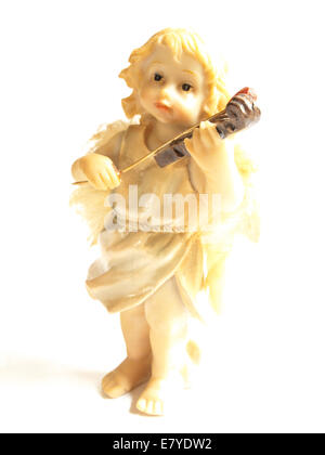 angel figurine on white background Stock Photo