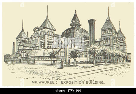 A 1891 illustration depicting the Exposition Building in St. Louis ...