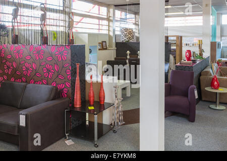 Furniture showroom with modern tables and chairs Stock Photo