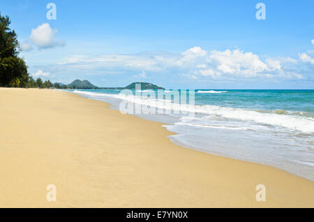 Beautiful clean beach and sea at Ban Krut in Prachuap Khiri Khan Province of Thailand. Stock Photo