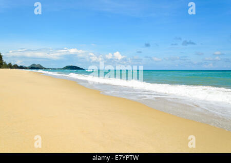 Beautiful clean beach and sea at Ban Krut in Prachuap Khiri Khan Province of Thailand. Stock Photo