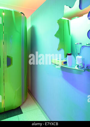 bright and colorful interior of european solarium Stock Photo