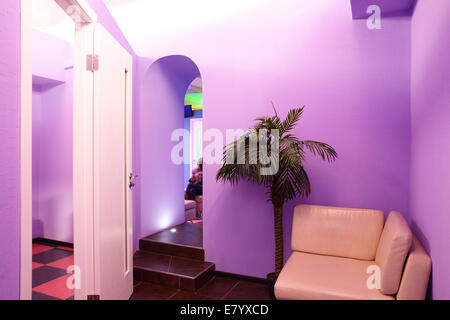 bright and colorful interior of european solarium Stock Photo