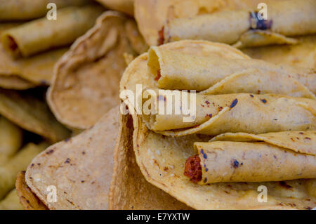 rolled tacos guatemala typical food Stock Photo