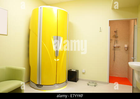 bright and colorful interior of european solarium Stock Photo