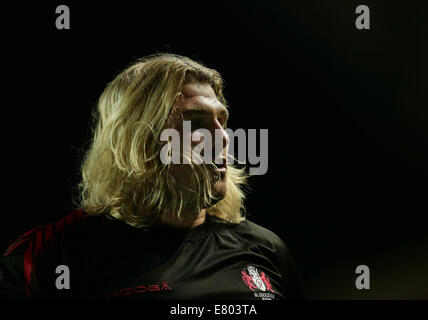 Oxford, UK. 26th Sep, 2014. Aviva Premiership. Richard Hibbard during the Aviva Premiership rugby union match between Welsh versus Gloucester Rugby. Credit:  Action Plus Sports/Alamy Live News Stock Photo