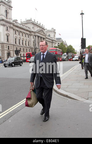 Westminster London, UK. 26th September 2014. David Trimble who was Former First minister of Northern Ireland 1998-2002 and the leader of the Ulster Unionist Party from 1995 to 2005 is spotted in Westminster Credit:  amer ghazzal/Alamy Live News Stock Photo