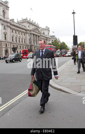 Westminster London, UK. 26th September 2014. David Trimble who was Former First minister of Northern Ireland 1998-2002 and the leader of the Ulster Unionist Party from 1995 to 2005 is spotted in Westminster Credit:  amer ghazzal/Alamy Live News Stock Photo