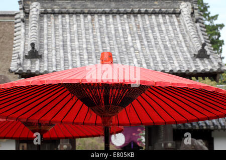 Japanese traditional red umbrella Stock Photo