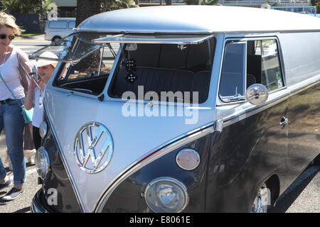 Newport Beach, Sydney, Australia. 27th Sep, 2014. Classic cars on display at Sydney's Newport Beach. Here a 1960's split screen kombi van. Credit:  martin berry/Alamy Live News Stock Photo