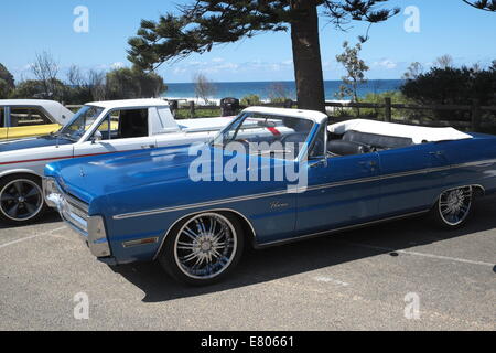 Newport Beach, Sydney, Australia. 27th Sep, 2014. Classic cars on display at Sydney's Newport Beach, a classic american Dodge. Credit:  martin berry/Alamy Live News Stock Photo