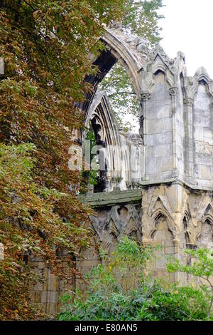 St Marys Abbey, York Museum Gardens. Stock Photo