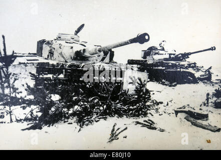 Sept. 27, 2014 - The Panzerkampfwagen IV (Pz.Kpfw. IV), commonly known as the Panzer IV, was a German medium tank developed in the late 1930s and used extensively during the Second World War. Germany, 1940s. Reproduction of antique photo. © Igor Golovniov/ZUMA Wire/ZUMAPRESS.com/Alamy Live News Stock Photo
