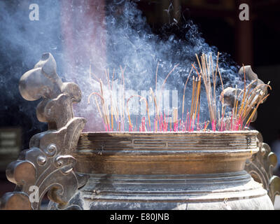 Incense container at the Thien Mu Pagoda, Hue, Vietnam Stock Photo