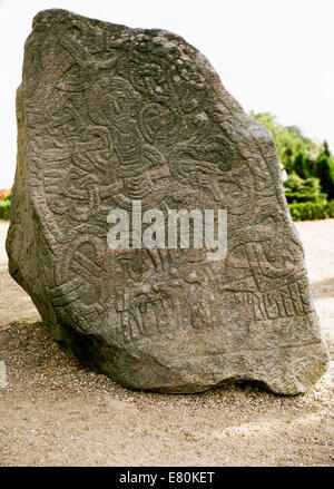 Jelling  Rune Stone of King Harald Bluetooth, Jelling, Denmark 690821 036 Stock Photo