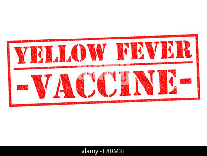 YELLOW FEVER VACCINE red Rubber Stamp over a white background. Stock Photo
