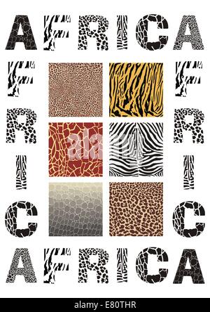 Background with text and texture wild animal Stock Photo