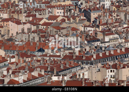 France, Rhone, Lyon, Overview of the city Stock Photo