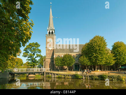 View on the church of Broek in Waterland, or a.k.a. Broeker Church, North Holland, The Netherlands. Stock Photo