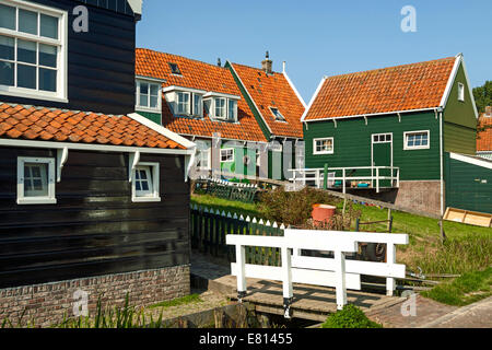 Marken, Waterland, North Holland, The Netherlands: Popular by tourists and known for its characteristic old wooden buildings. Stock Photo