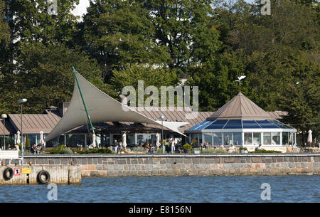 Café Ursula is a popular seaside spot for refreshments in the Kaivopuisto area of Helsinki, Finland. Stock Photo