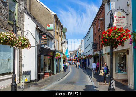 Shops on O'Connell Street in the town centre, Ennis, County Clare, Republic of Ireland Stock Photo