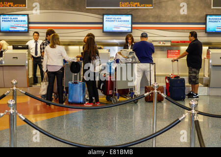 Miami Florida Airport ticket counter Air Canada check in Stock Photo ...