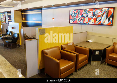 New York,New York,John F. Kennedy International Airport,JFK,terminal,gate,American Airlines Ambassador Lounge,seats,quiet area,NY140305011 Stock Photo