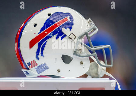 Houston, Texas, USA. 28th Sep, 2014. A Buffalo Bills helmet prior to an NFL game between the Houston Texans and the Buffalo Bills at NRG Stadium in Houston, TX on September 28th, 2014. Credit:  Trask Smith/ZUMA Wire/Alamy Live News Stock Photo