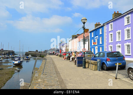 Quay Parade, Aberaeron, Ceredigion, Wales, United Kingdom Stock Photo