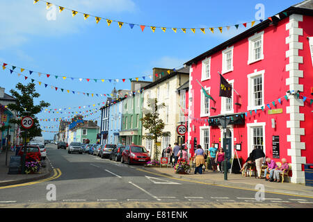 Market Street, Aberaeron, Ceredigion, Wales, United Kingdom Stock Photo