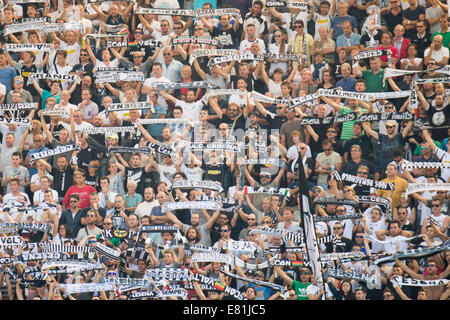 Cesena, Italy. 28th Sep, 2014. Cesena fans Football/Soccer : Italian 'Serie A' match between Cesena 1-1 AC Milan at Stadio Dino Manuzzi in Cesena, Italy . Credit:  Enrico Calderoni/AFLO SPORT/Alamy Live News Stock Photo