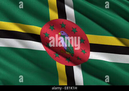 Flag of Dominica Stock Photo