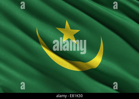 Flag of Mauritania Stock Photo