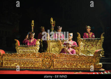 A gamelan orchestra playing, Ubud, Bali, Indonesia Stock Photo