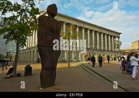 Iron: Man  The Iron Man statue by Antony Gormley Victoria Square, Birmingham, England Stock Photo