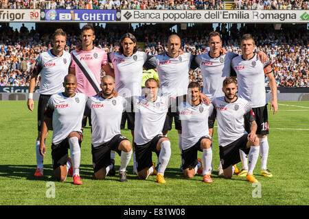 Cesena, Italy. 28th Sep, 2014. Cesena team group line-up Football/Soccer : Italian 'Serie A' match between Cesena 1-1 AC Milan at Stadio Dino Manuzzi in Cesena, Italy . Credit:  Maurizio Borsari/AFLO/Alamy Live News Stock Photo