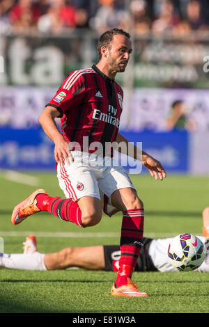 Cesena, Italy. 28th Sep, 2014. Giampaolo Pazzini (Milan) Football/Soccer : Italian 'Serie A' match between Cesena 1-1 AC Milan at Stadio Dino Manuzzi in Cesena, Italy . Credit:  Maurizio Borsari/AFLO/Alamy Live News Stock Photo