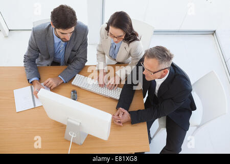 Business team taking important notes Stock Photo