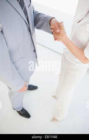 Two business partners shaking hands Stock Photo