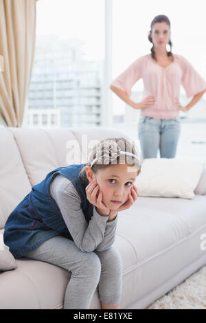 Mother and daughter not talking after argument Stock Photo