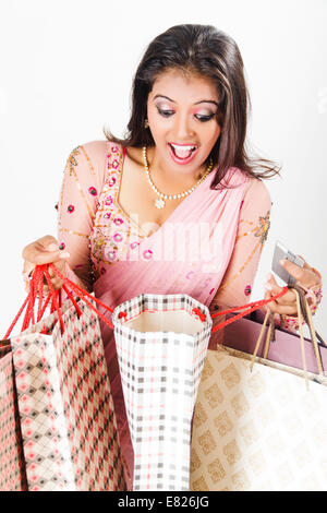 indian Beautiful Ladies Shopping Stock Photo - Alamy