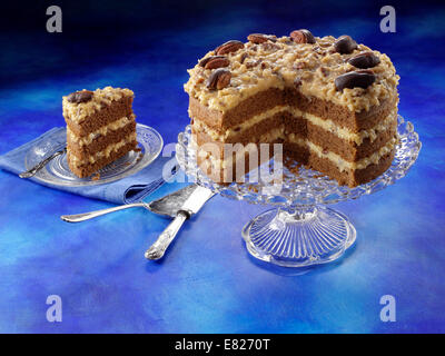 German chocolate cake Stock Photo